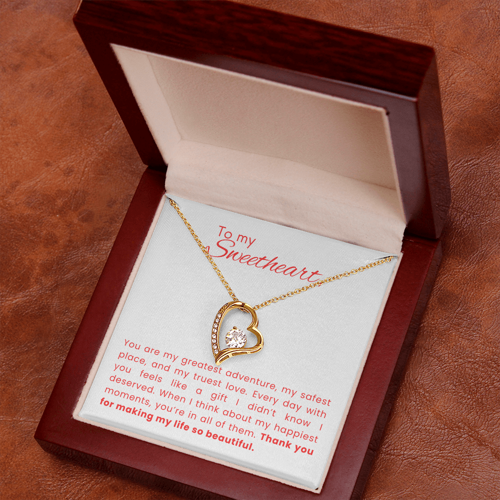 Forever Love Gift Necklace for Her - Life is Beautiful