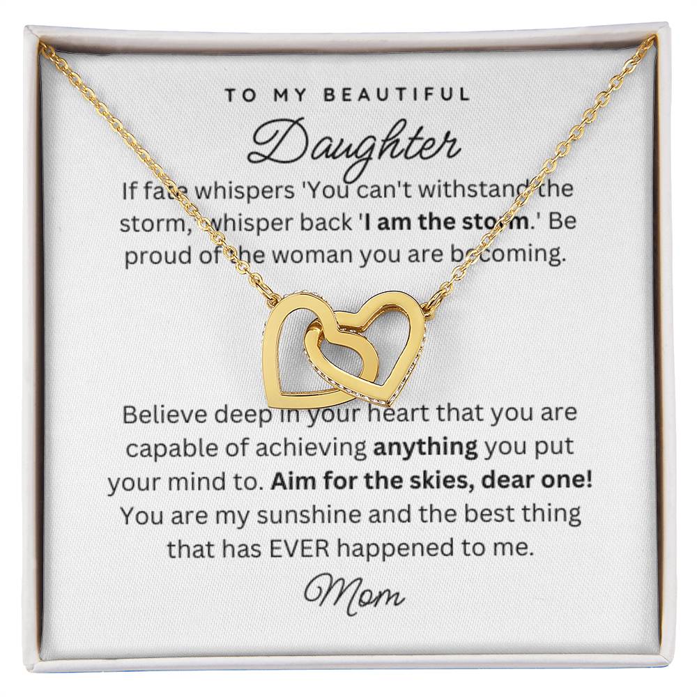 To My Daughter Gift Necklace from Mom - Storm - W