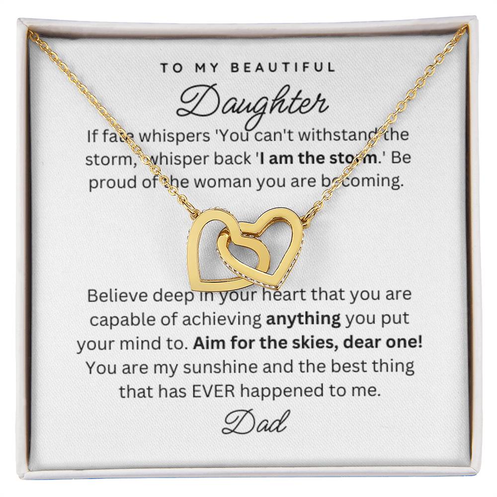 To My Daughter Gift Necklace from Dad - Storm - W