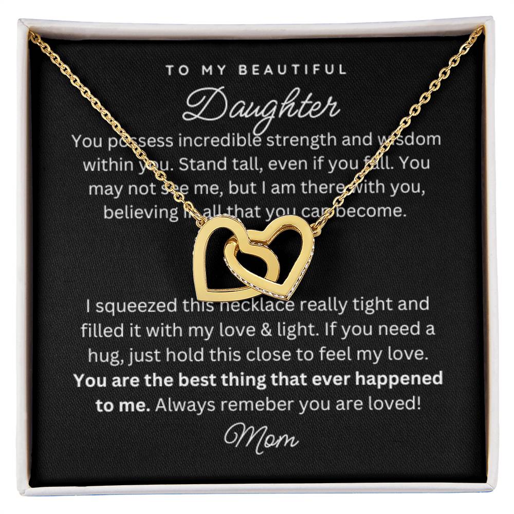 To My Daughter Gift Necklace from Mom - Strength - B