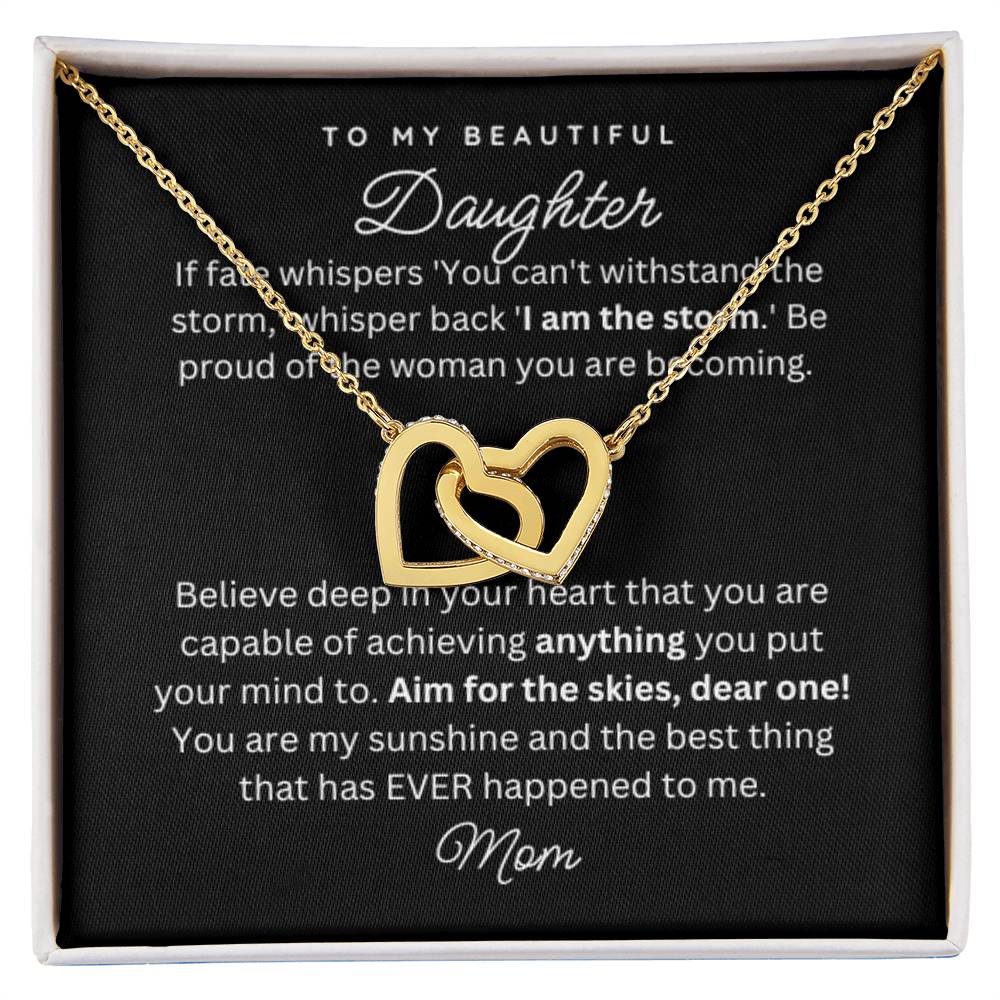 To My Daughter Gift Necklace from Mom - Storm - B