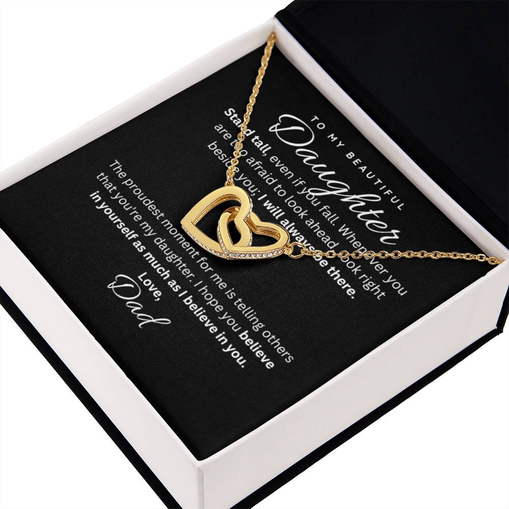 Daughter Gift Necklace from Dad - Stand Tall - B