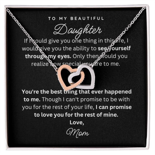 To My Daughter Gift Necklace from Mom - Life - B