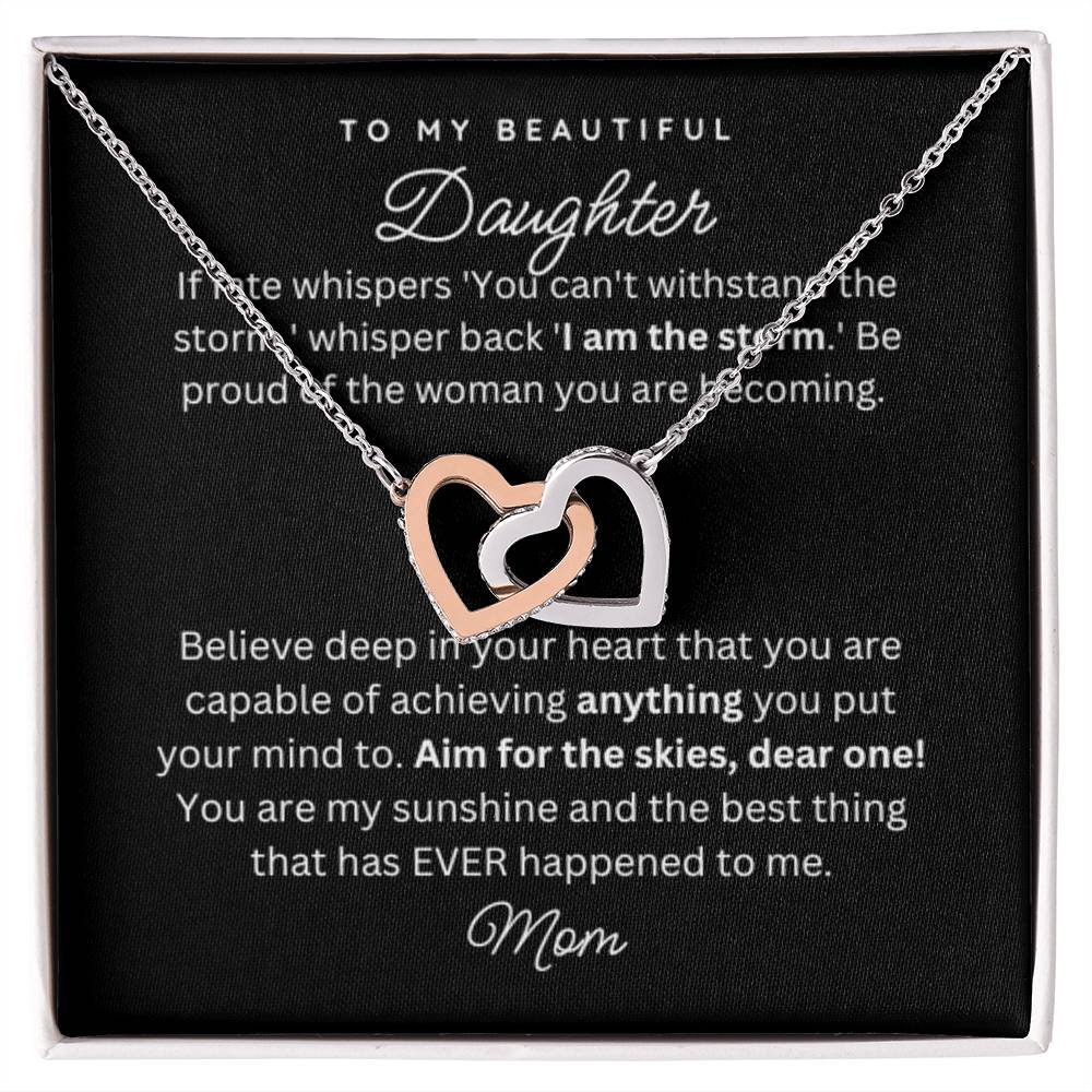 To My Daughter Gift Necklace from Mom - Storm - B