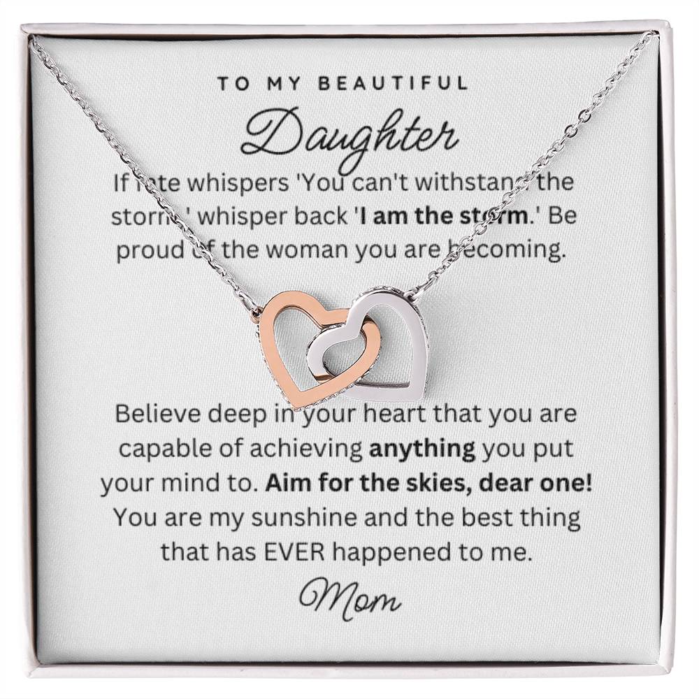 To My Daughter Gift Necklace from Mom - Storm - W