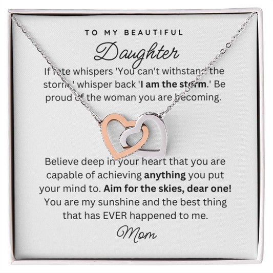 To My Daughter Gift Necklace from Mom - Storm - W