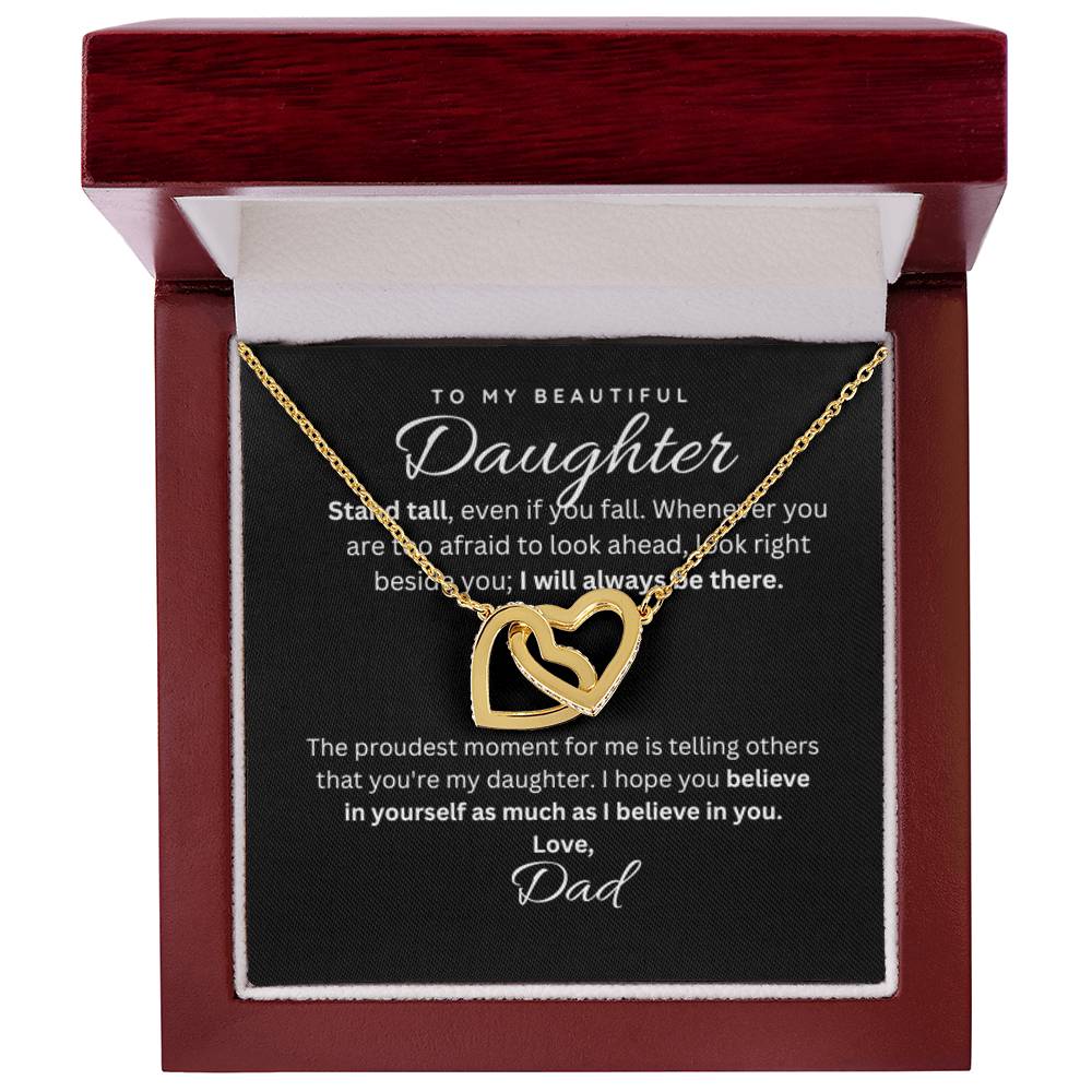 Daughter Gift Necklace from Dad - Stand Tall - B