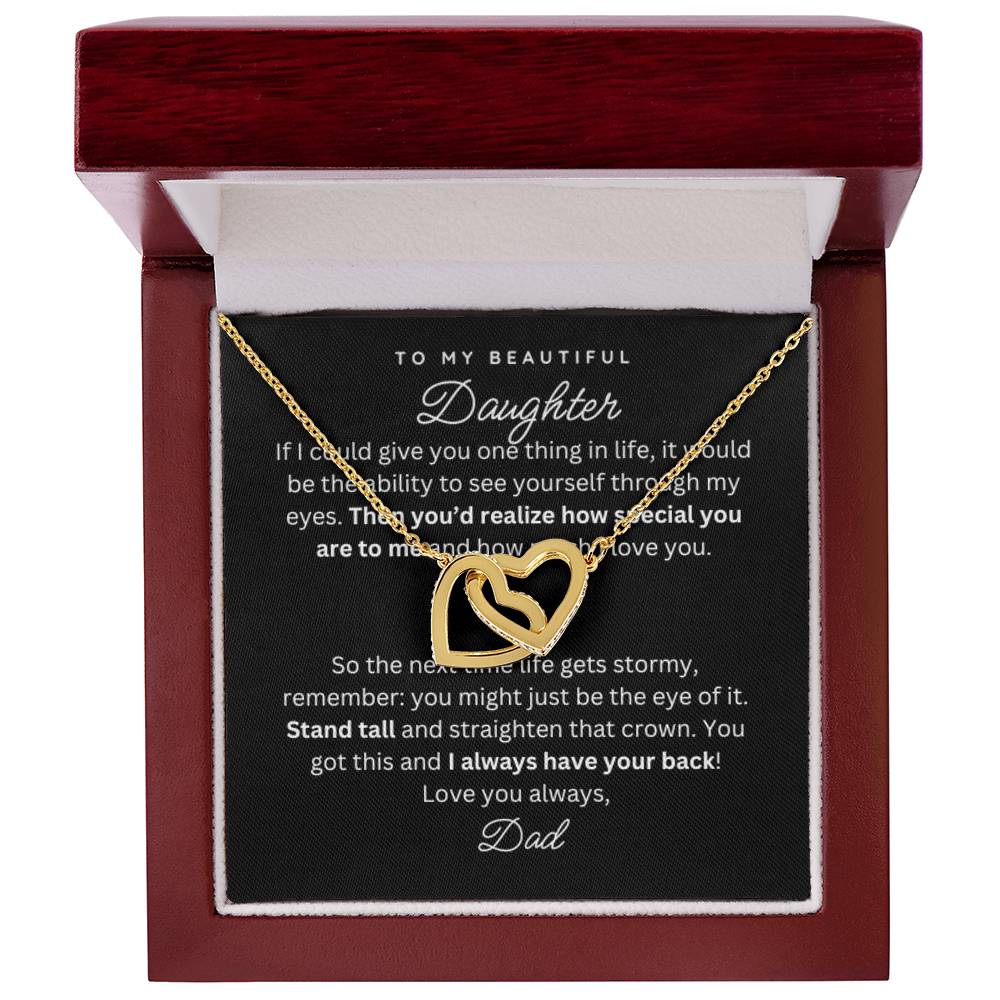 To My Daughter Gift Necklace from Dad - Have your back - B