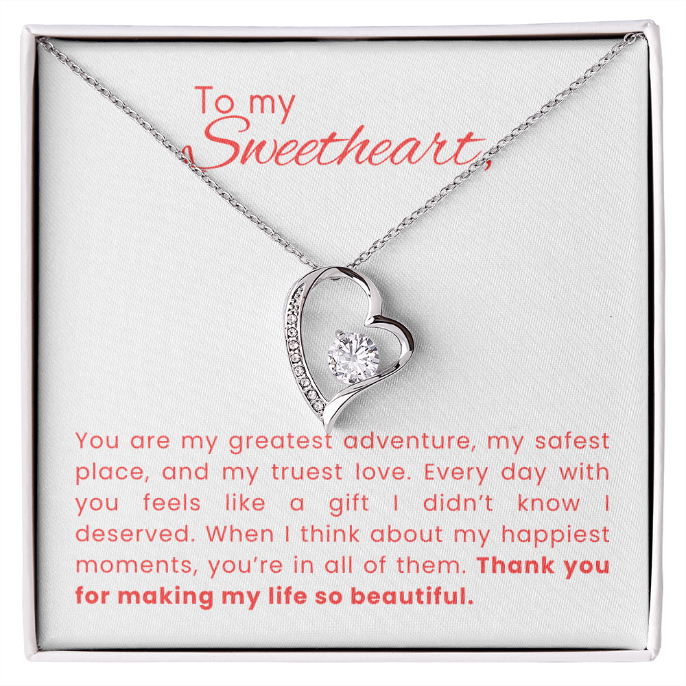 Forever Love Gift Necklace for Her - Life is Beautiful