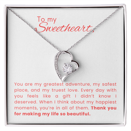 Forever Love Gift Necklace for Her - Life is Beautiful