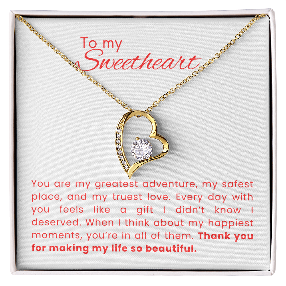 Forever Love Gift Necklace for Her - Life is Beautiful